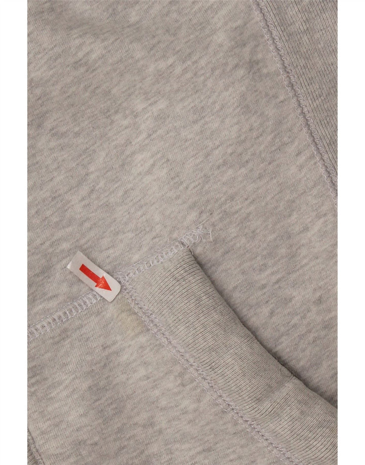 Ανδρικό πουλόβερ με κουκούλα με φερμουάρ SUPERDRY Μικρό γκρι βαμβακερό