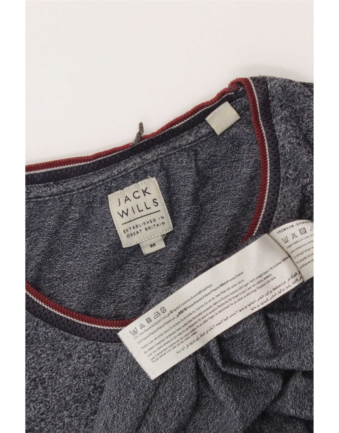 Ανδρικό μπλουζάκι Jack Wills Top από βαμβακερό μεσαίο μπλε ναυτικό