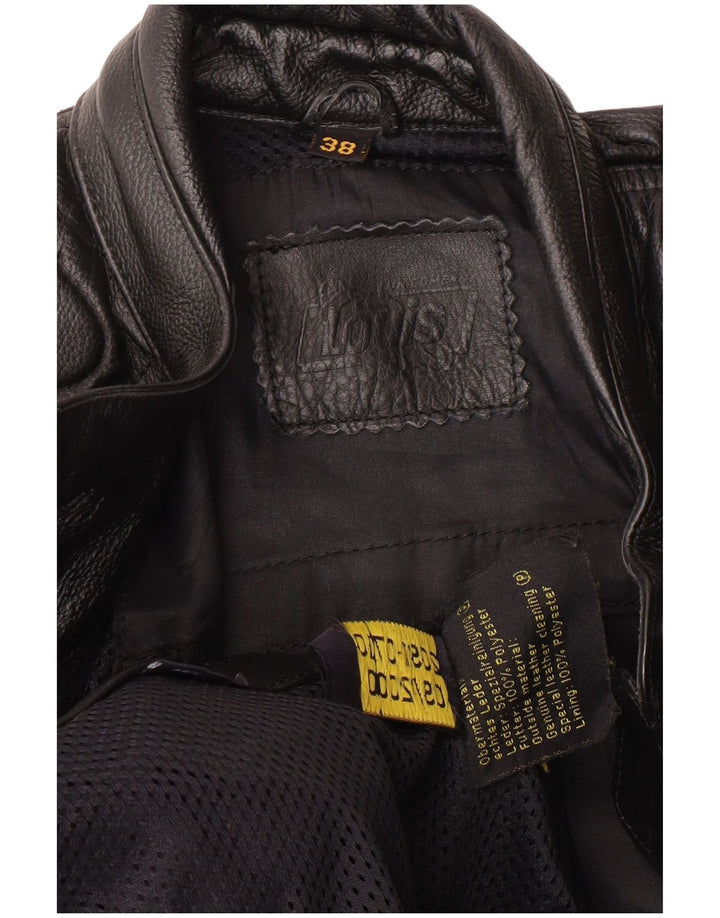 Louis Γυναικείο Δερμάτινο Σακάκι Μοτοσικλέτας EU 38 Medium Μαύρο Δερμάτινο