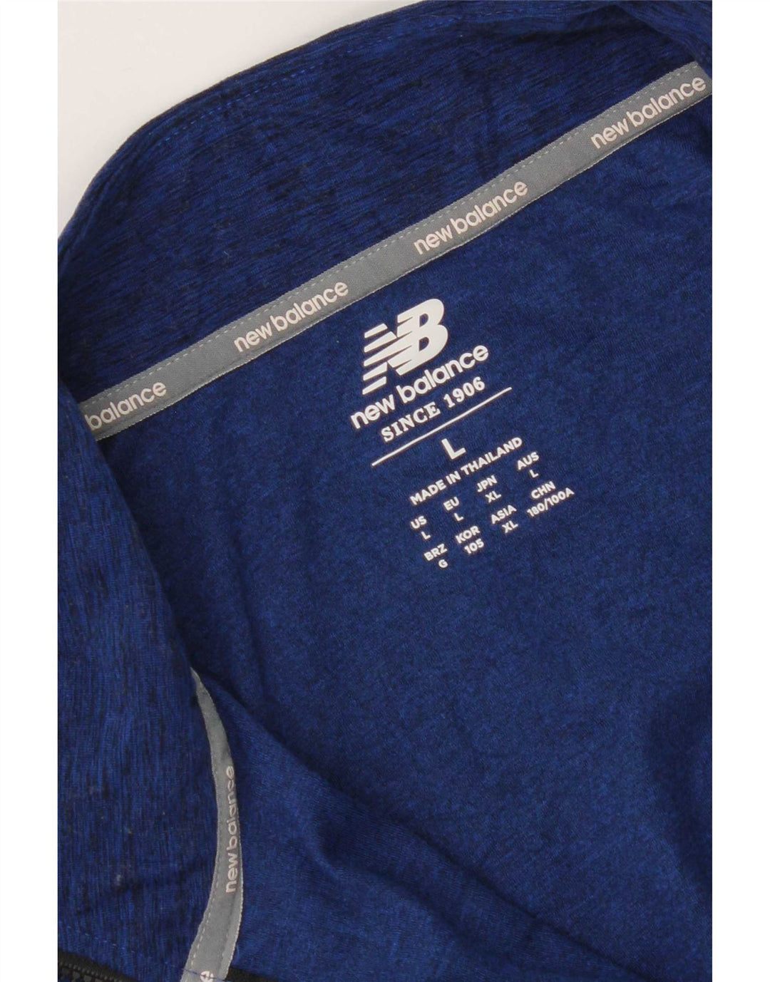 Ανδρική φόρμα πουλόβερ με φερμουάρ New Balance Top Large Blue Flecked