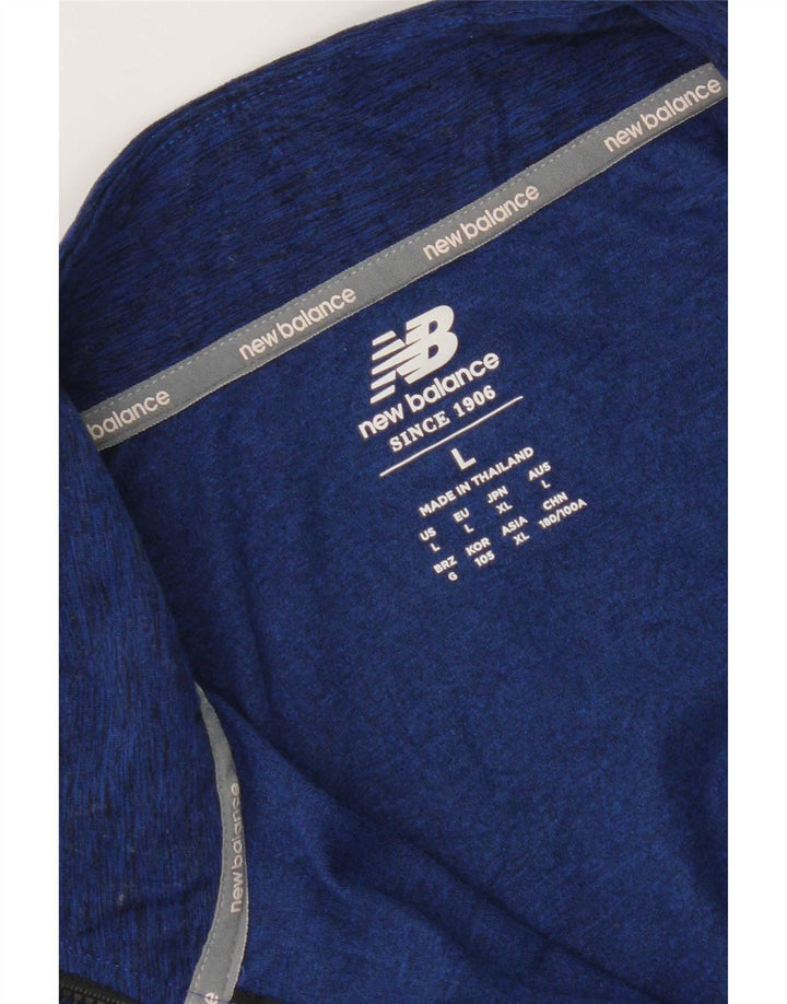 Ανδρική φόρμα πουλόβερ με φερμουάρ New Balance Top Large Blue Flecked
