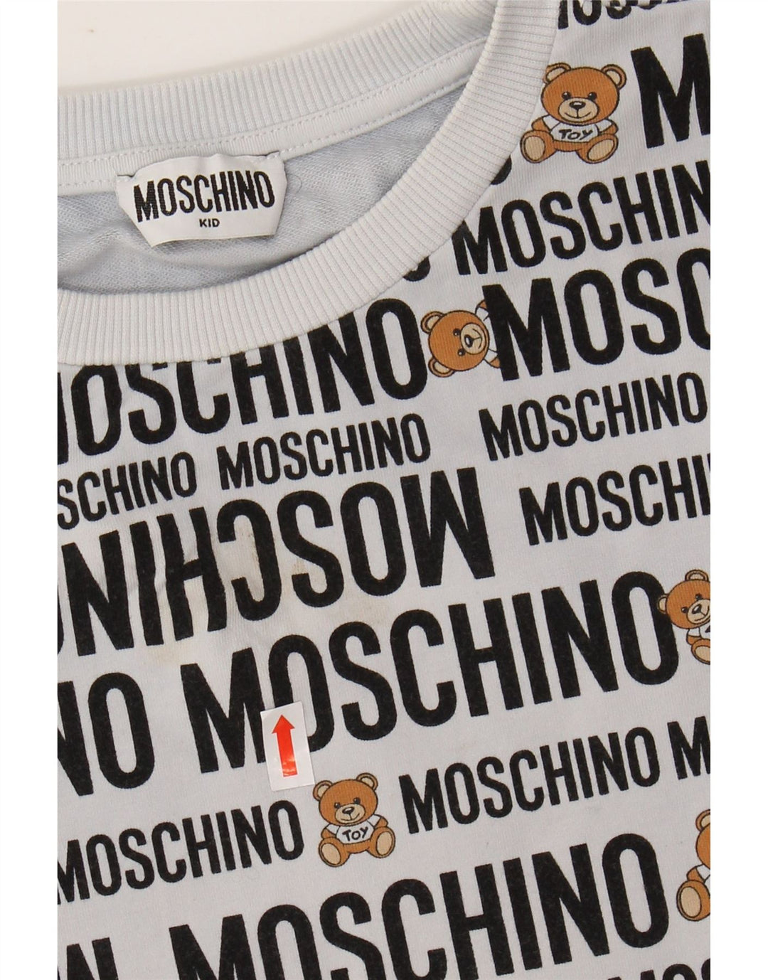 Γραφικό T-Shirt για κορίτσια MOSCHINO Τοπ 7-8 ετών γκρι βαμβακερό