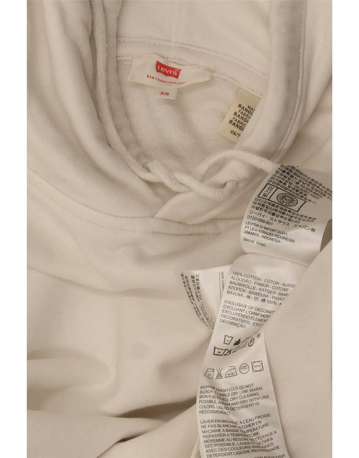 Levi's Mens Hoodie Jumper XS Λευκό βαμβακερό