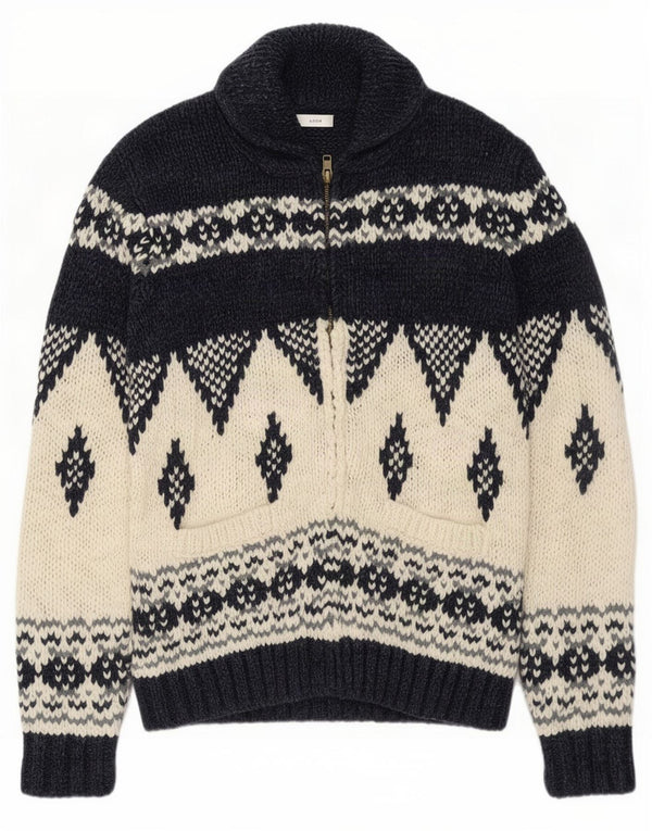 Ανδρικό πουλόβερ Celio Cardigan Medium Navy Blue Fair Isle Acrylic