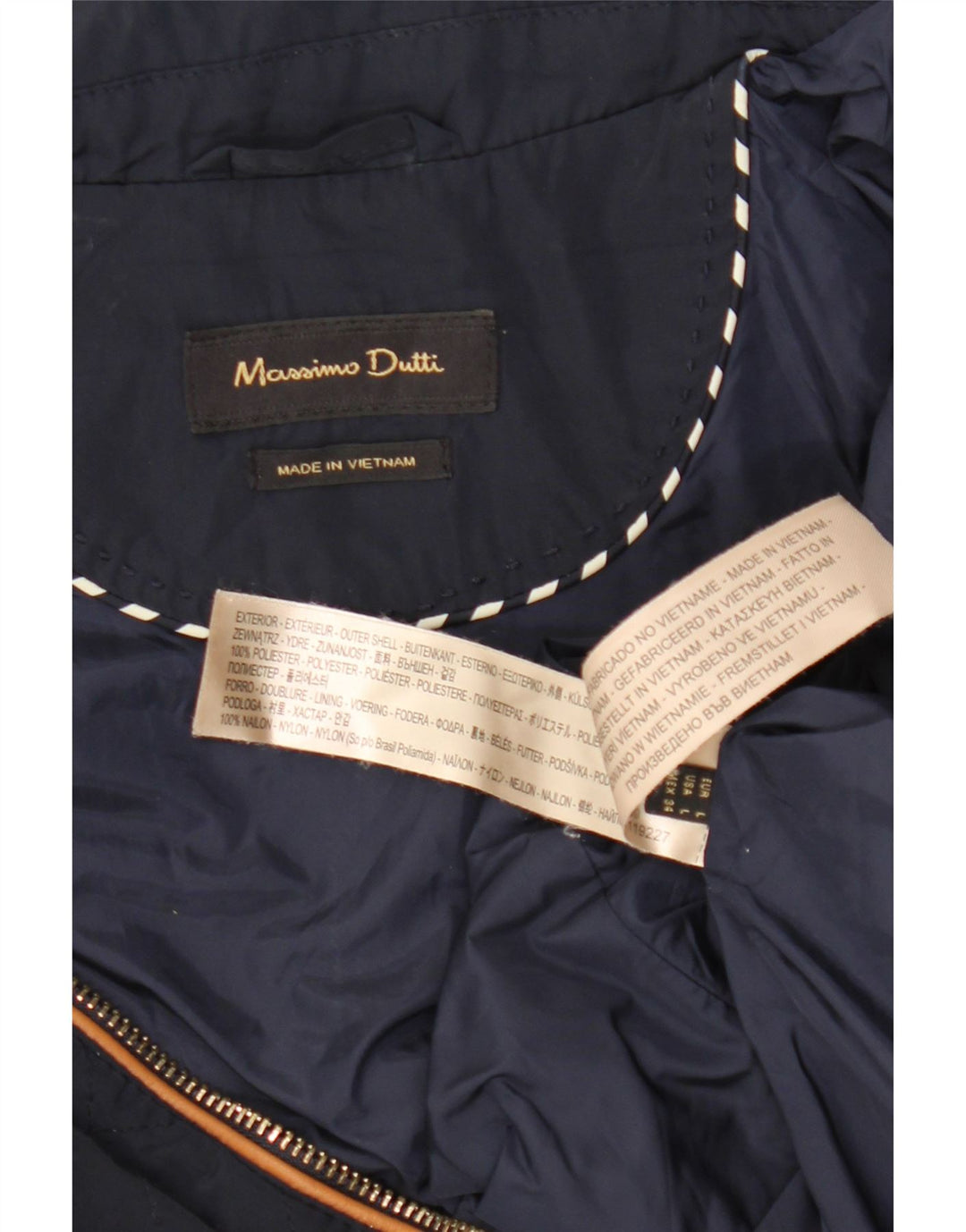Massimo Dutti Γυναικεία καπιτονέ Gilet UK 14 Large Navy Blue Nylon