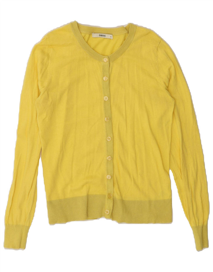 OASIS Womens Cardigan Sweater UK 12 Medium Yellow Cotton Vintage Oasis and Second-Hand Oasis from Messina Hembry 