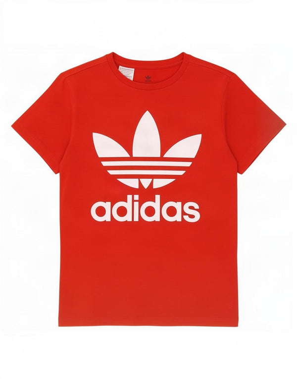 Adidas Boys Graphic T-Shirt Top 11-12 ετών Κόκκινο βαμβακερό