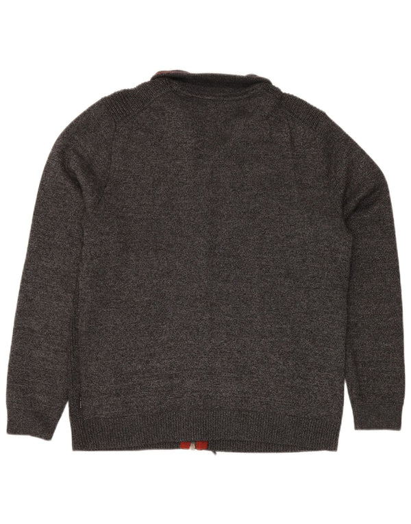 TED BAKER Ανδρική ζακέτα πουλόβερ Size 4 Large Grey Polyester