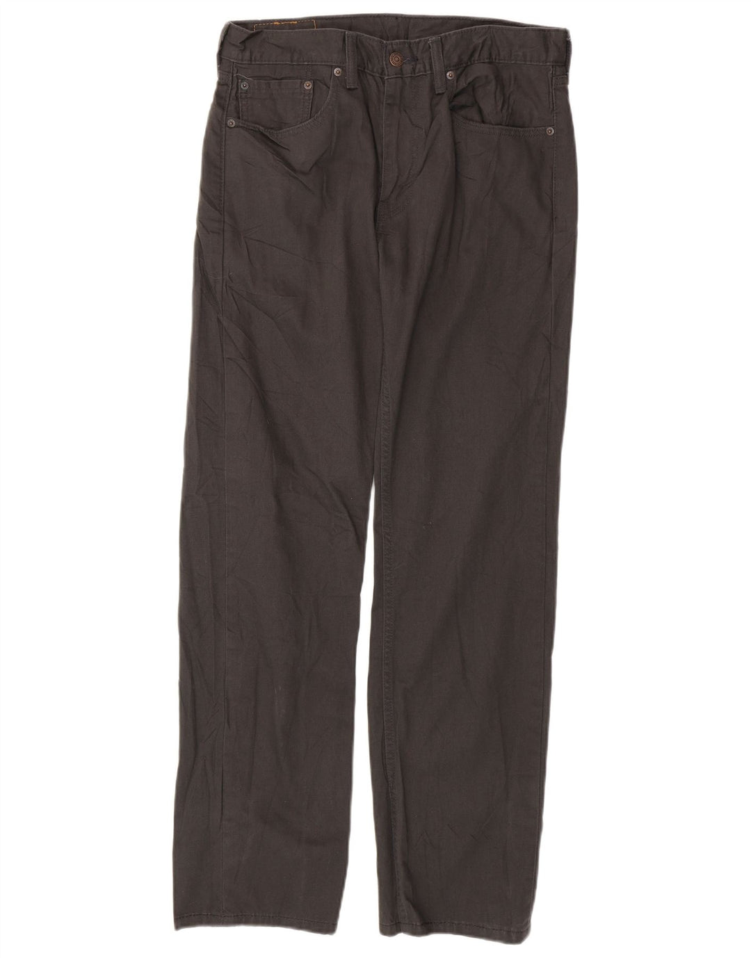 LEVI'S Mens 505 Straight Casual Παντελόνι W32 L32 Γκρι βαμβακερό