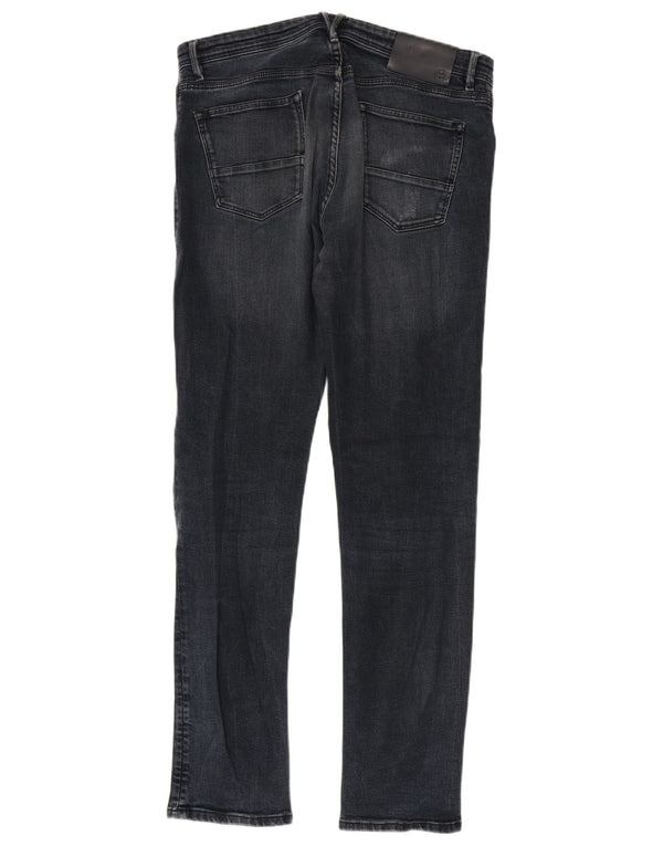 Massimo Dutti Ανδρικό Slim Jeans EU 42 Large W32 L32 Navy Blue Cotton