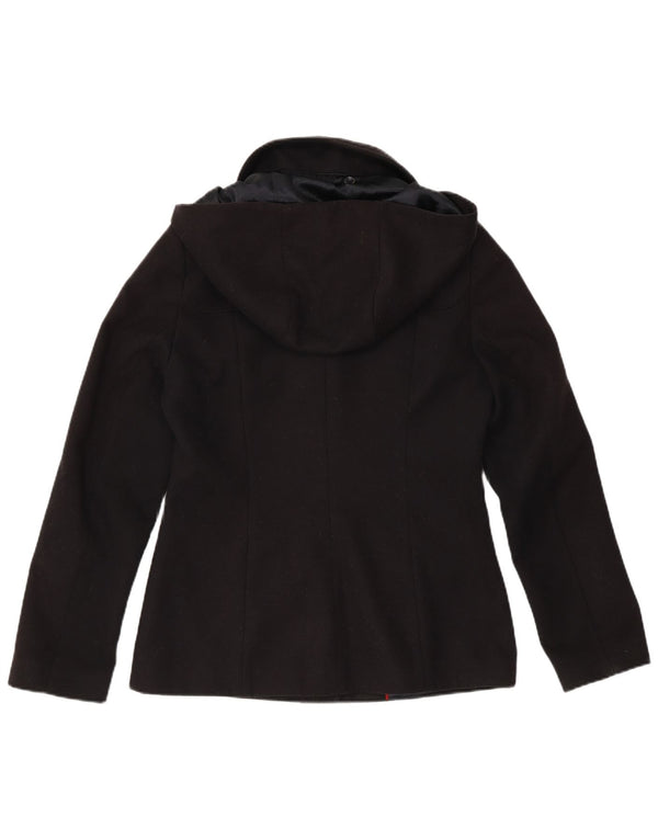 LAURA ASHLEY Γυναικείο μπλέιζερ με κουκούλα 5 κουμπιών UK 10 Small Navy Blue