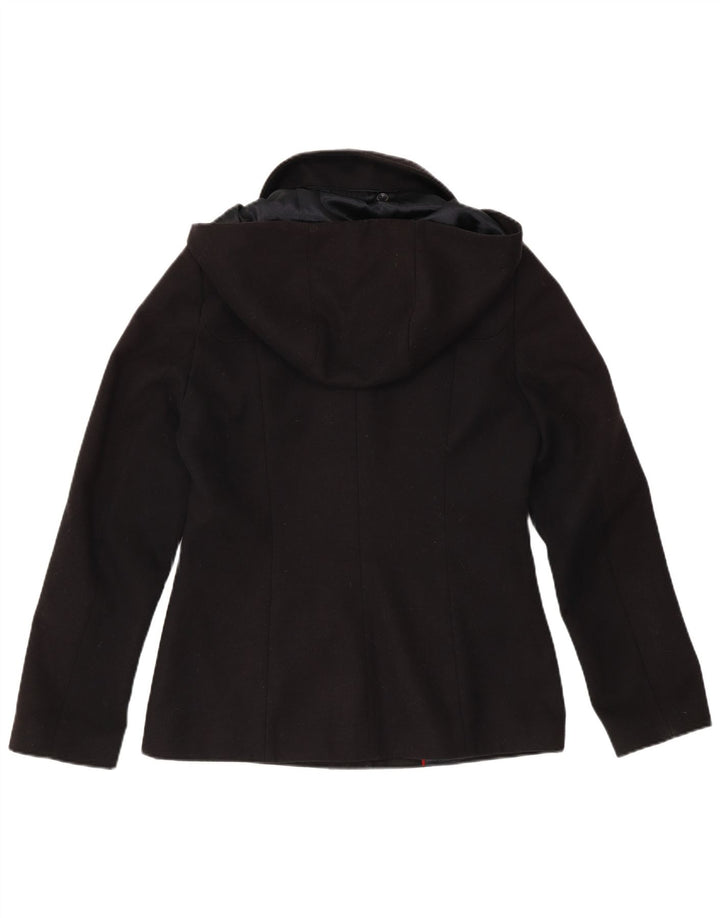 LAURA ASHLEY Γυναικείο μπλέιζερ με κουκούλα 5 κουμπιών UK 10 Small Navy Blue