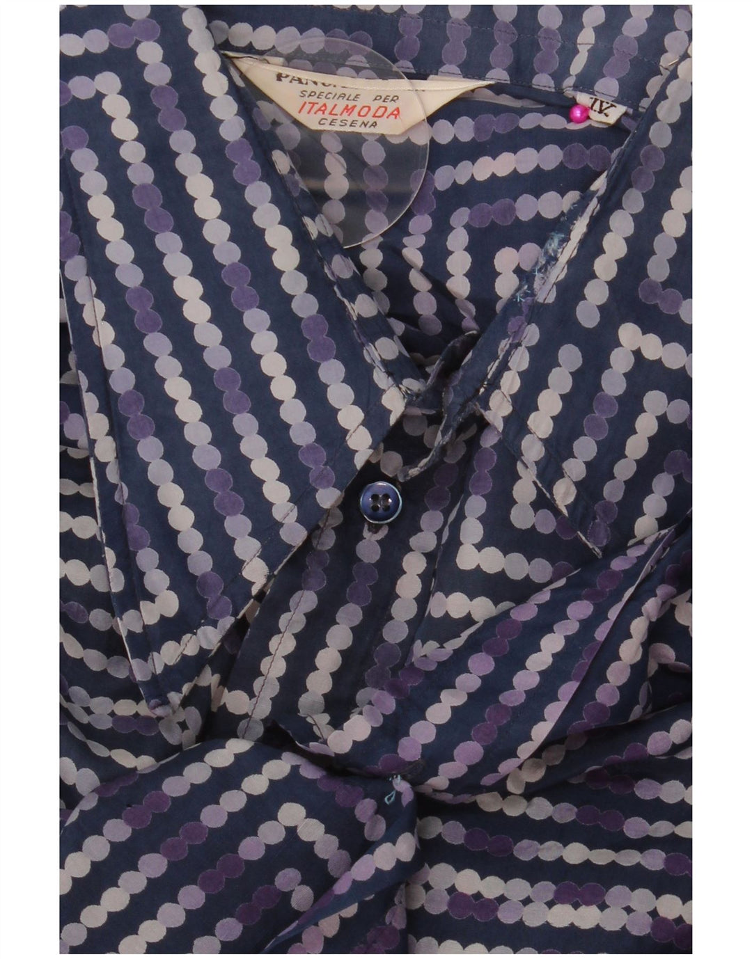 PANCALDI Ανδρικό κοντομάνικο πουκάμισο XL μπλε γεωμετρικό