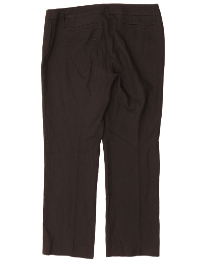 Γυναικείο ίσιο παντελόνι MARELLA UK 14 μεγάλο W34 L28 μαύρο πολυεστέρα