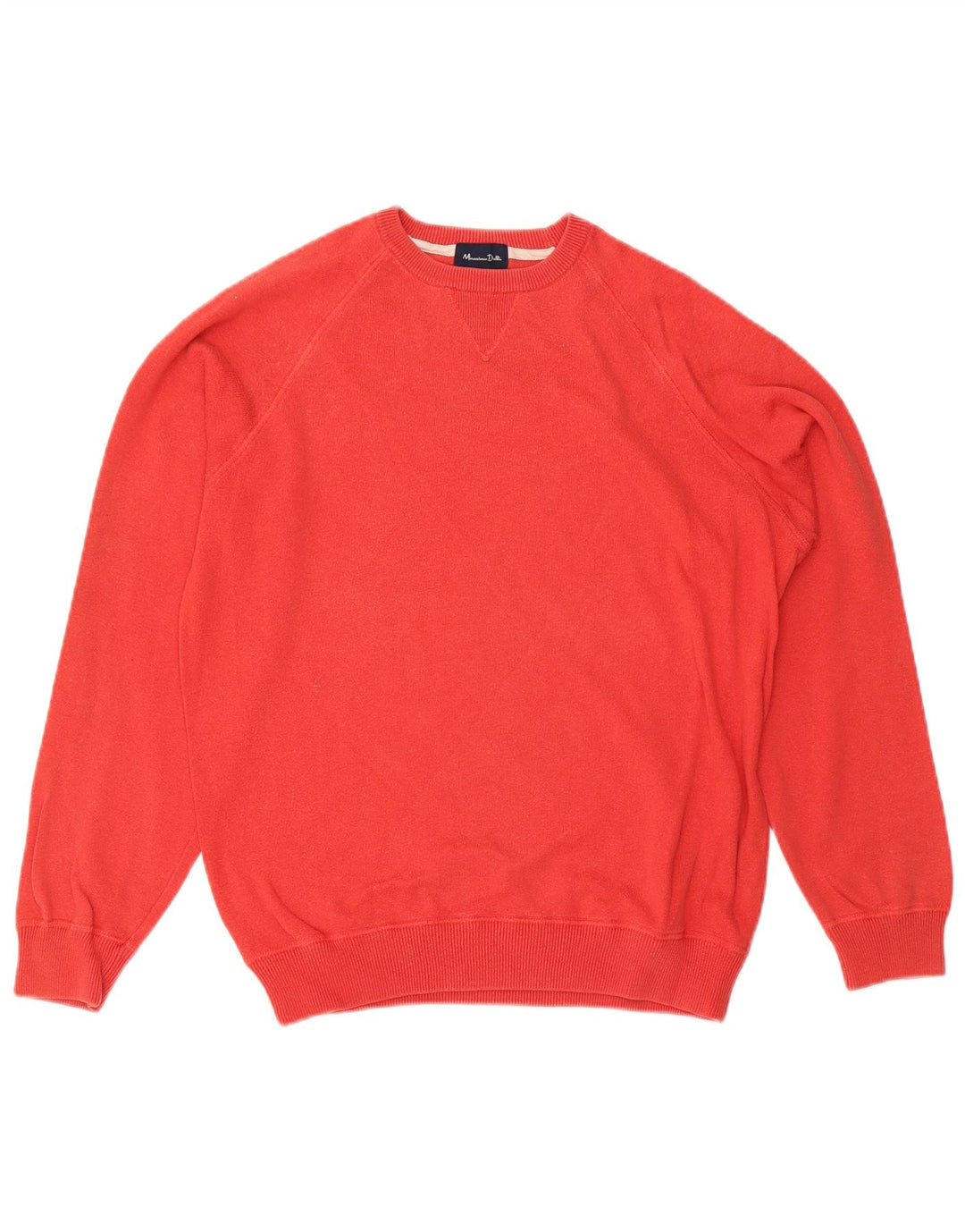 MASSIMO DUTTI Mens Crew Neck Jumper Sweater Large Red Cotton Vintage Massimo Dutti and Second-Hand Massimo Dutti from Messina Hembry 