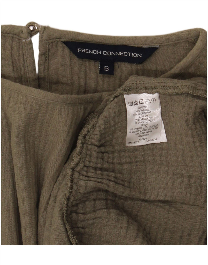 Γυναικεία μπλούζα French Connection Oversized Top UK 8 Small Khaki Cotton