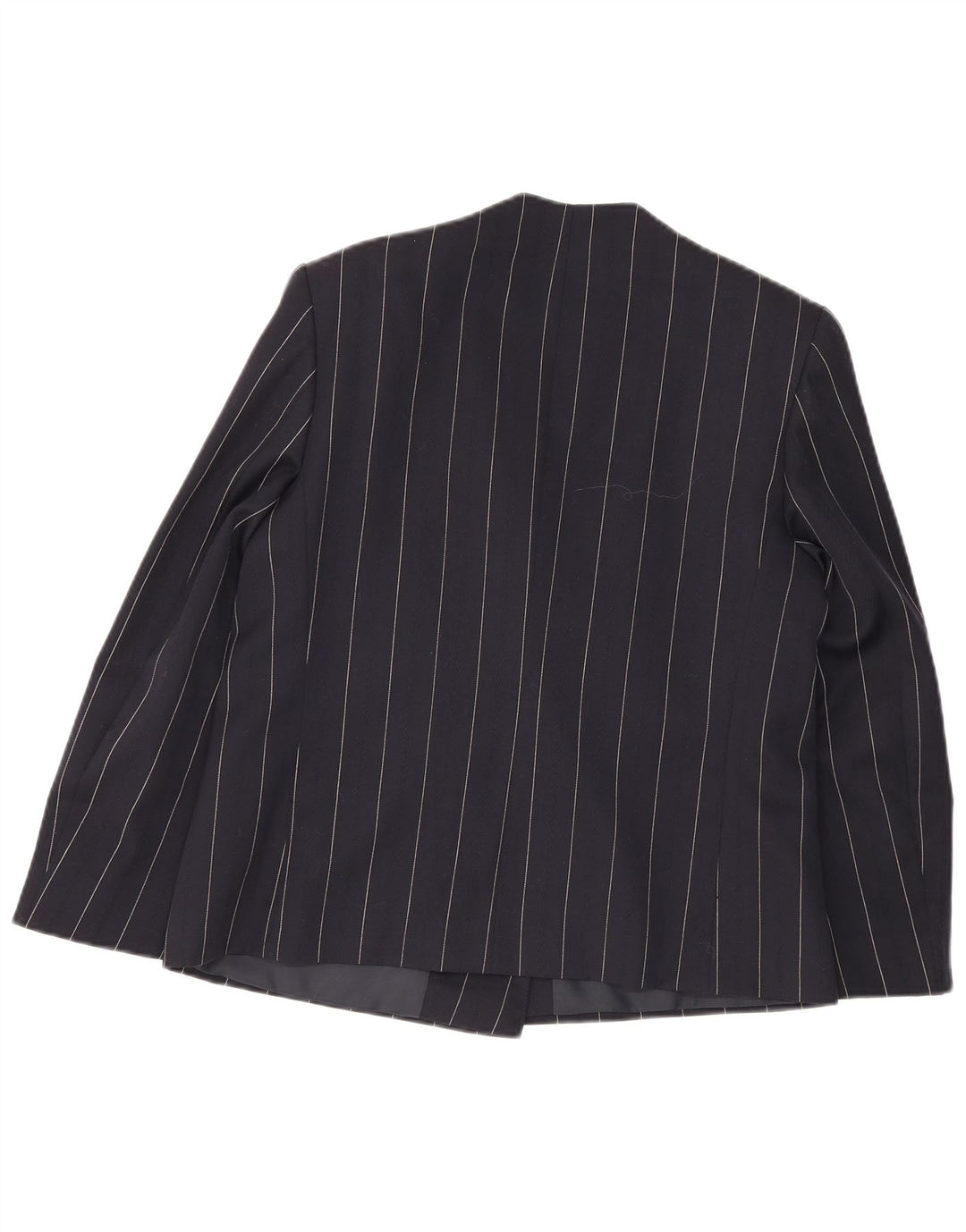 ELENA MIRO Γυναικείο μπουφάν blazer UK 18 XL Navy Blue ριγέ μαλλί