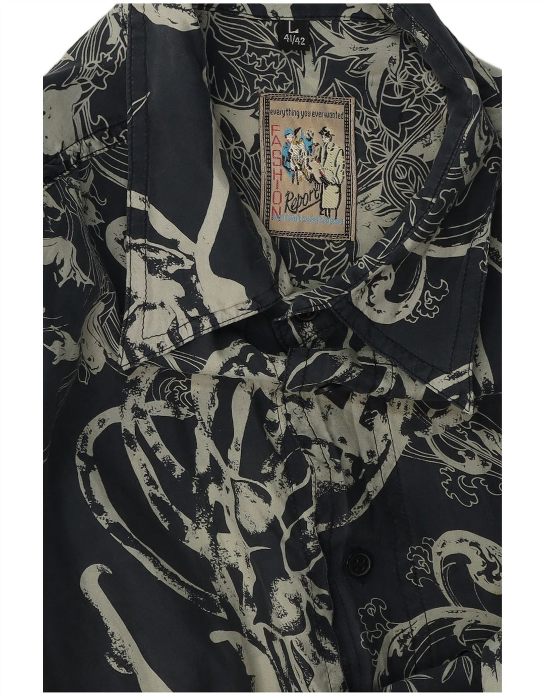 ΑΝΑΦΟΡΑ Ανδρικό κοντομάνικο πουκάμισο μέγεθος 41/42 Large Navy Blue Paisley