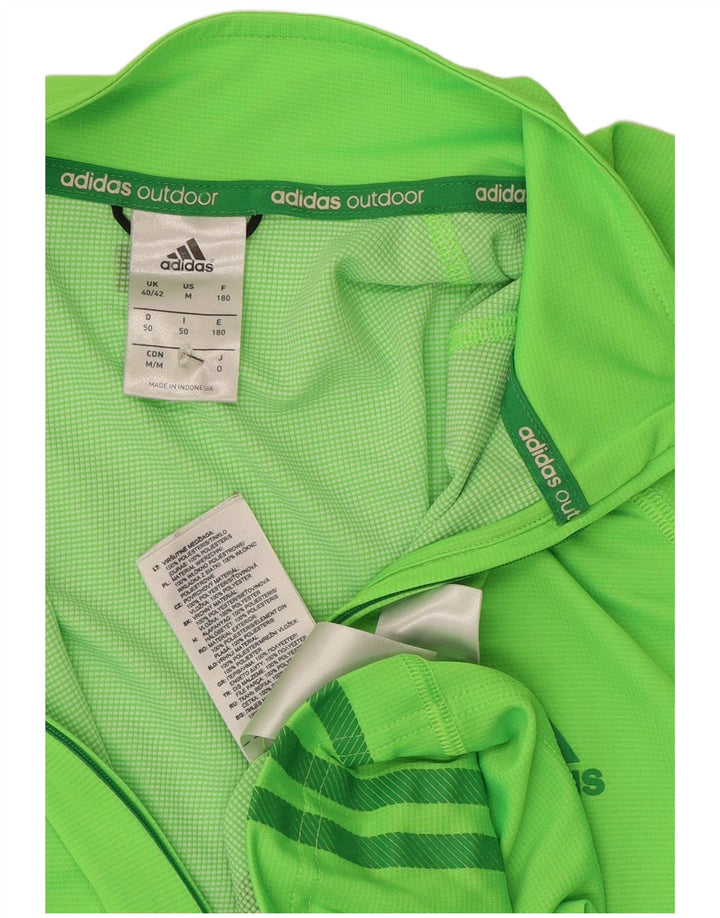 Ανδρική φόρμα πουλόβερ με φερμουάρ Adidas Top UK 40/42 Μεσαίο πράσινο πολυεστέρας