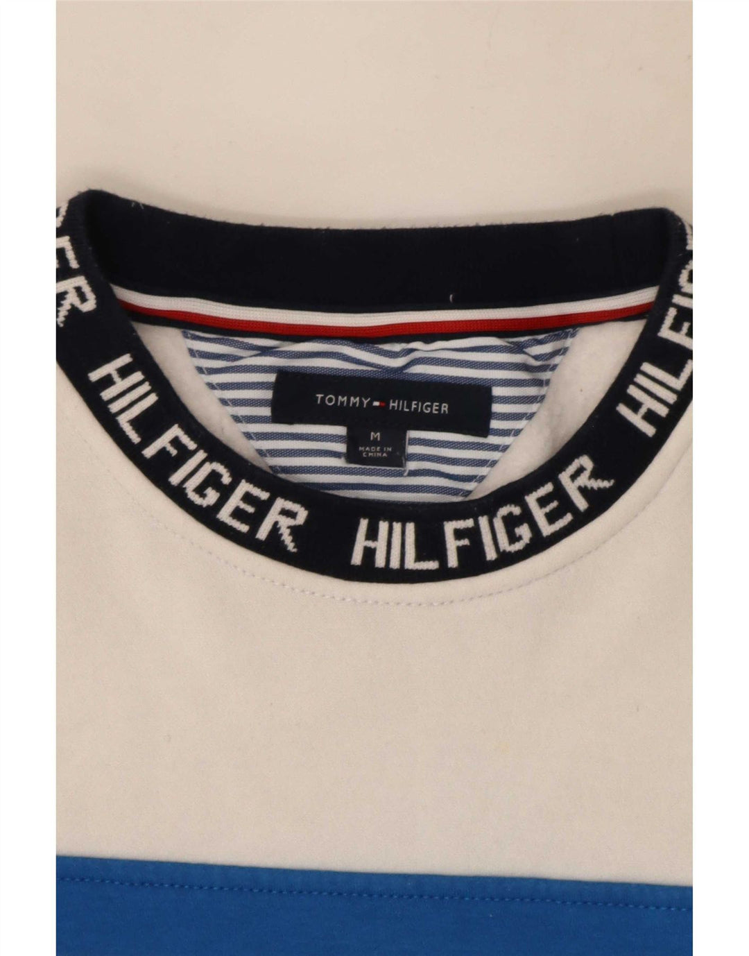Γραφικό ανδρικό φούτερ Tommy Hilfiger Jumper Medium White Colourblock