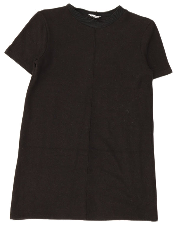 Zara γυναικείο κοντομάνικο φόρεμα UK 10 Small μαύρο