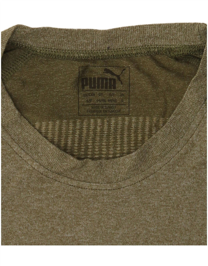 Puma Ανδρικό T-Shirt Top Μικρό Χακί