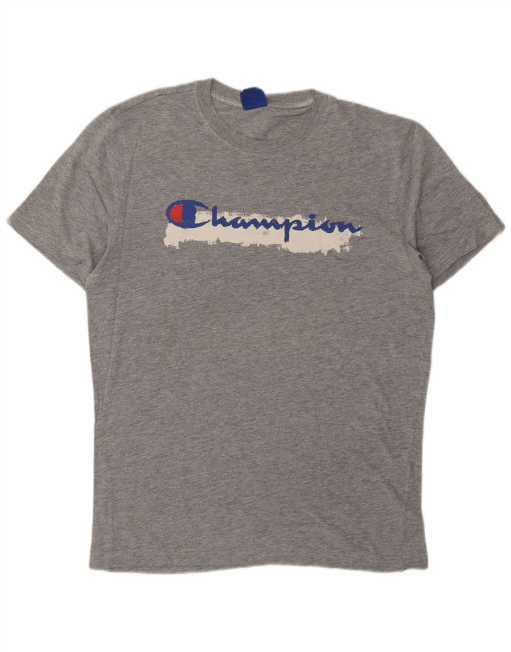 Ανδρικό γραφικό T-Shirt CHAMPION Top Large Grey Flecked