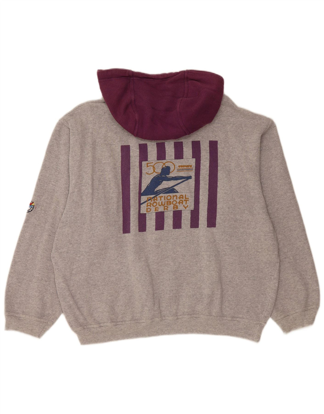 L'Equipe Γυναικεία γραφικά Loose Fit Hoodie Jumper UK 20 2XL Γκρι βαμβακερό