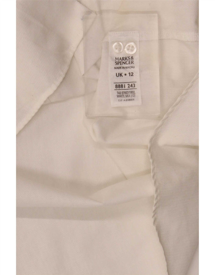 Marks & Spencer Γυναικείο Πουκάμισο UK 12 Μεσαίο λευκό βαμβακερό