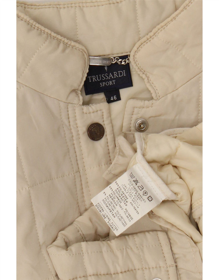 Trussardi Γυναικείο Καπιτονέ μπουφάν IT 46 Large Off White Πολυεστέρας