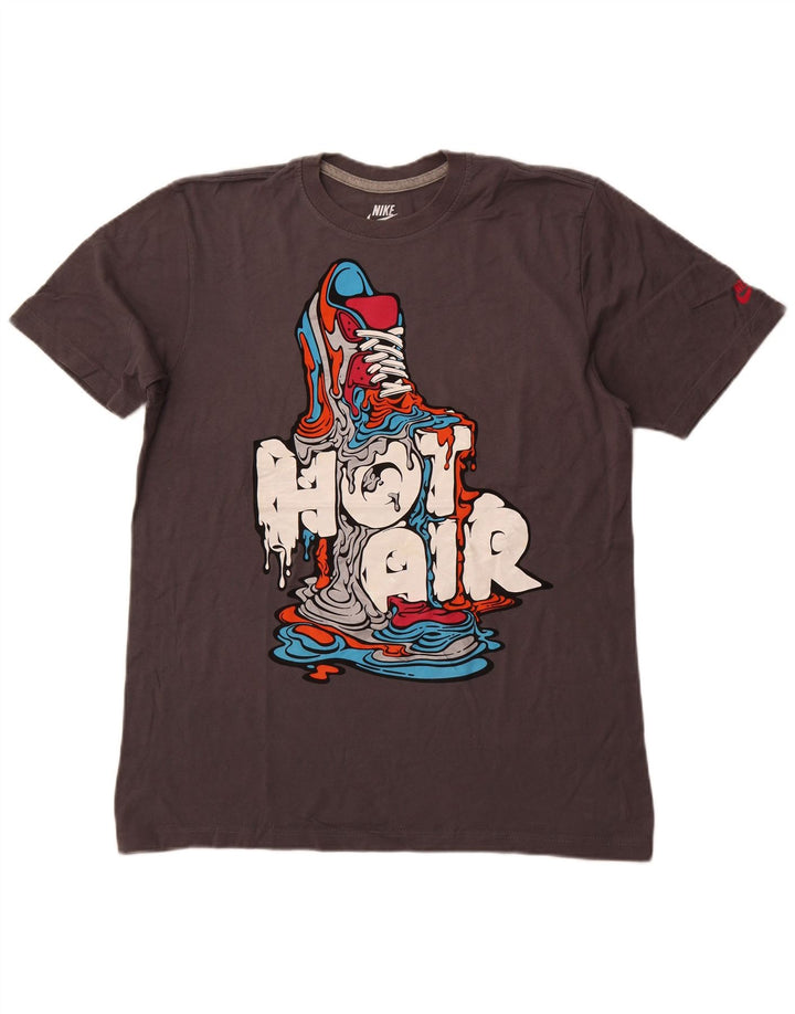 Ανδρικό γραφικό μπλουζάκι NIKE Standard Fit Top μεγάλο γκρι βαμβακερό