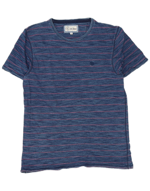 Ανδρικό T-Shirt Fat Face Top Βαμβακερό από μεσαίο μπλε ναυτικό pinstripe