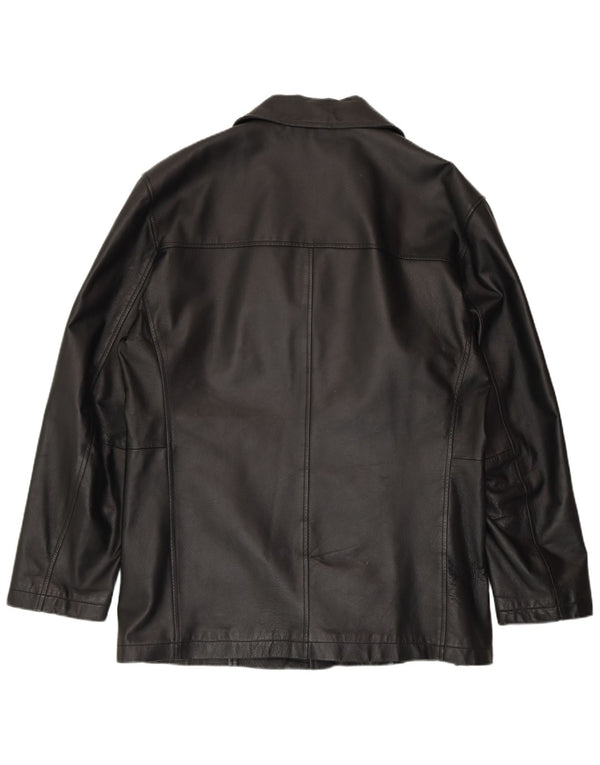 ROUTE 66 Ανδρικό Δερμάτινο Μπουφάν UK 42 XL Μαύρο Δερμάτινο