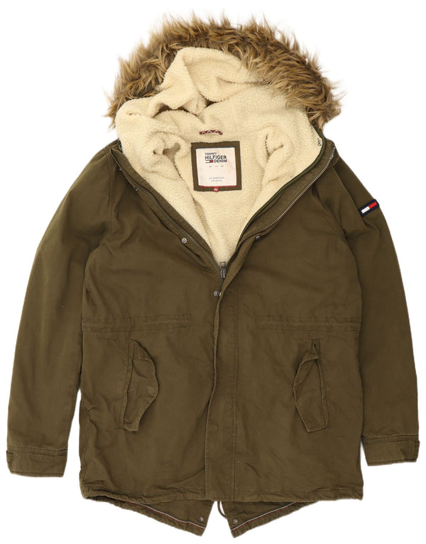 Tommy Hilfiger Ανδρικό μπουφάν Parka με κουκούλα UK 44 2XL Khaki Polyester