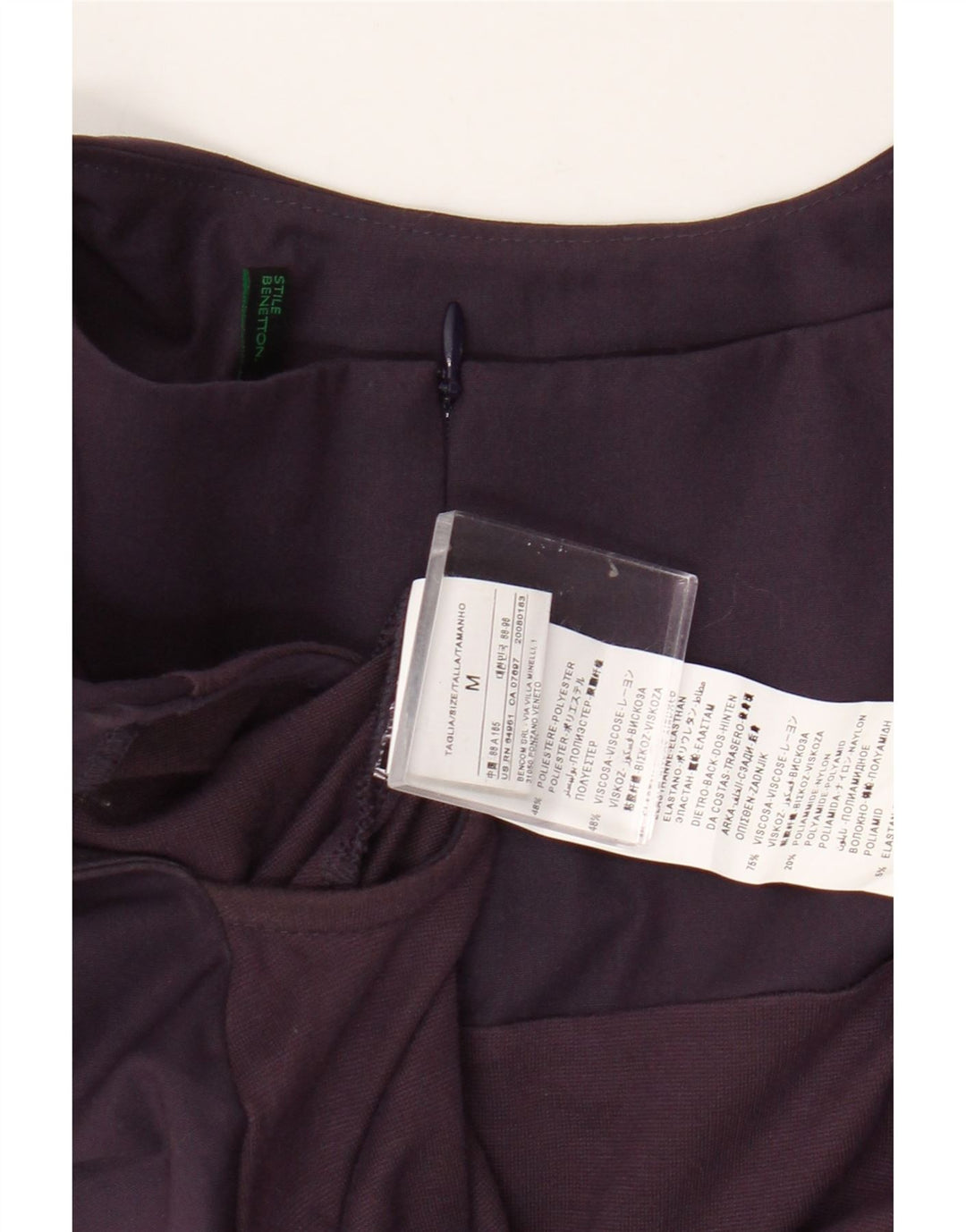 Γυναικείο φόρεμα με θήκη Benetton UK 12 Medium Purple Colourblock Polyester