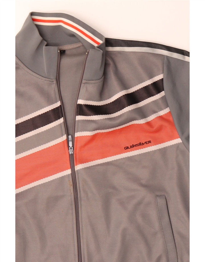 Ανδρική αθλητική φόρμα QUIKSILVER Μπουφάν με μεγάλο γκρι χρώμα