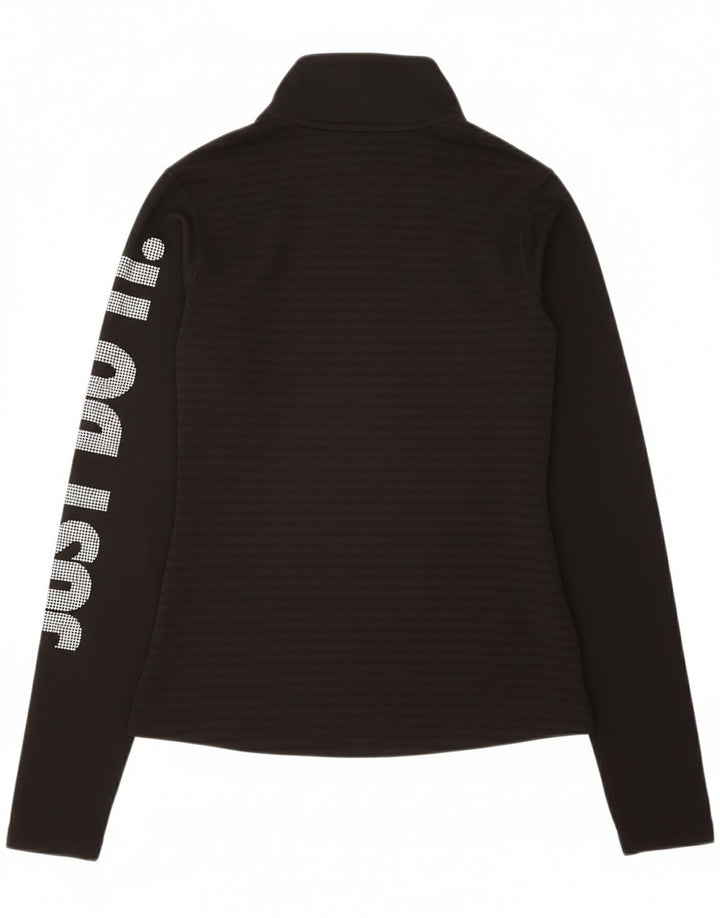 NIKE Womens Graphic Pullover Tracksuit Top UK 12 Medium Black Striped