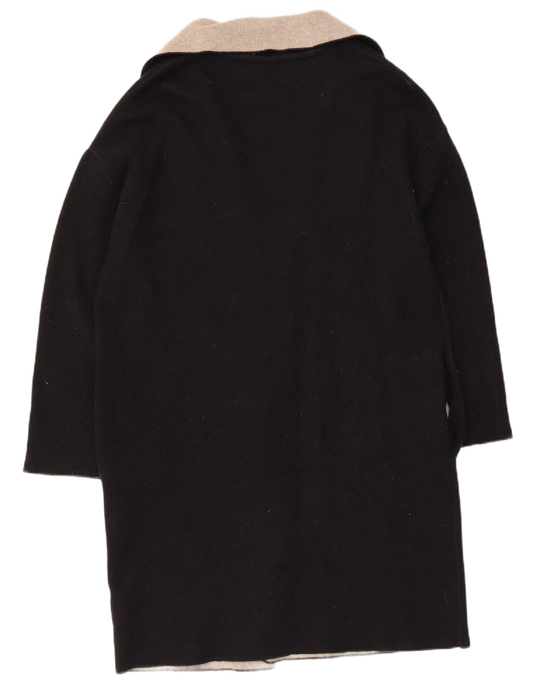 Zara Γυναικεία Ζακέτα Longline UK 14 Medium Black Colourblock