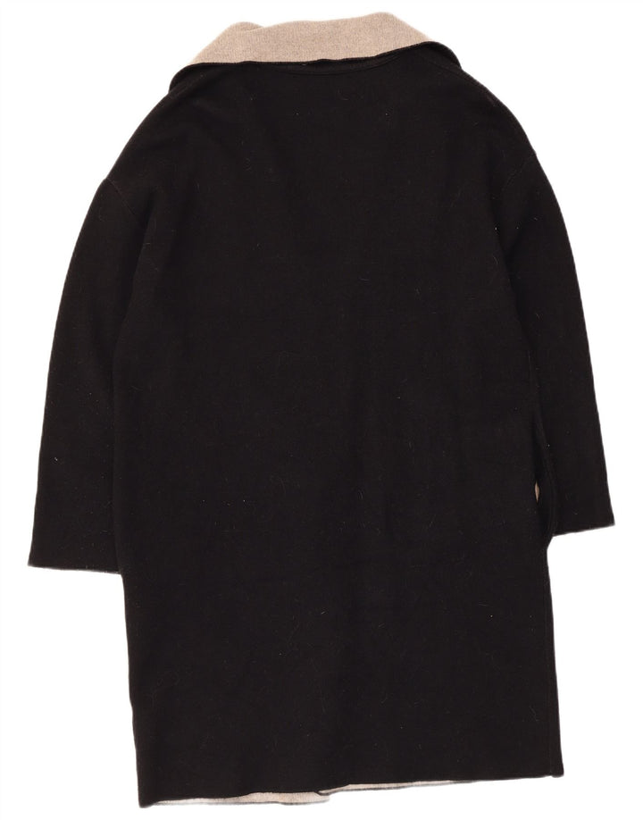 Zara Γυναικεία Ζακέτα Longline UK 14 Medium Black Colourblock