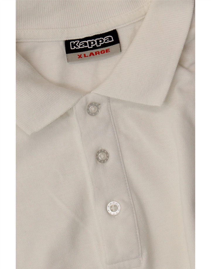KAPPA Mens Polo Shirt XL White Vintage Kappa and Second-Hand Kappa from Messina Hembry 