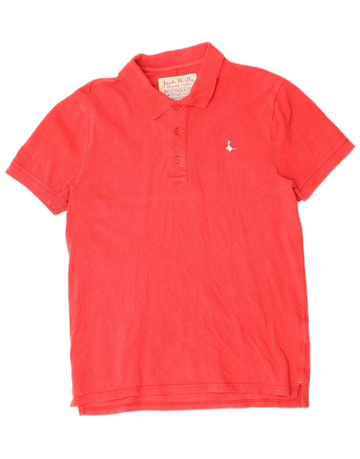 Ανδρικό μπλουζάκι πόλο Jack Wills, μεσαίο κόκκινο βαμβακερό