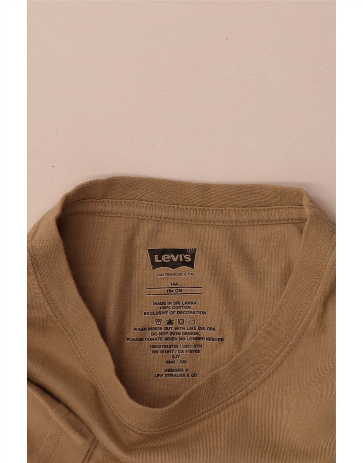 Levi's Boys T-Shirt Top 13-14 Years Beige Cotton