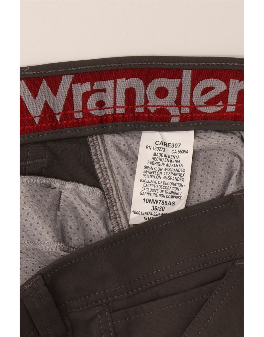 Ανδρικό ίσιο παντελόνι Cargo WRANGLER W36 L30 Γκρι νάιλον