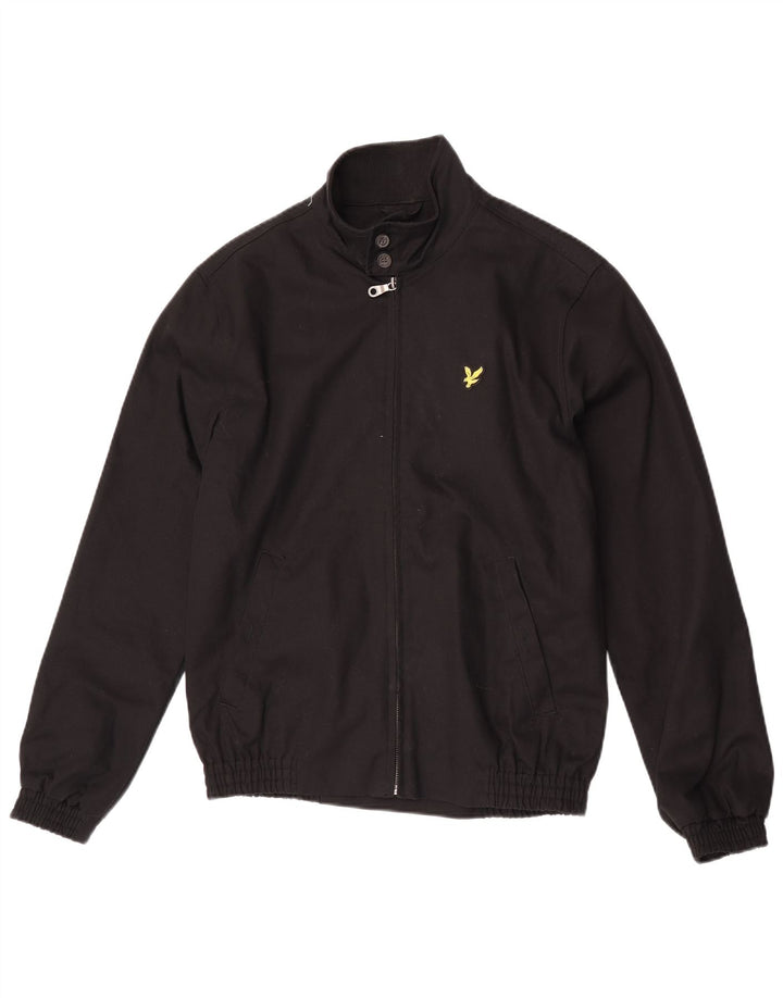Lyle & Scott Ανδρικό Bomber Jacket UK 36 Small Black Cotton
