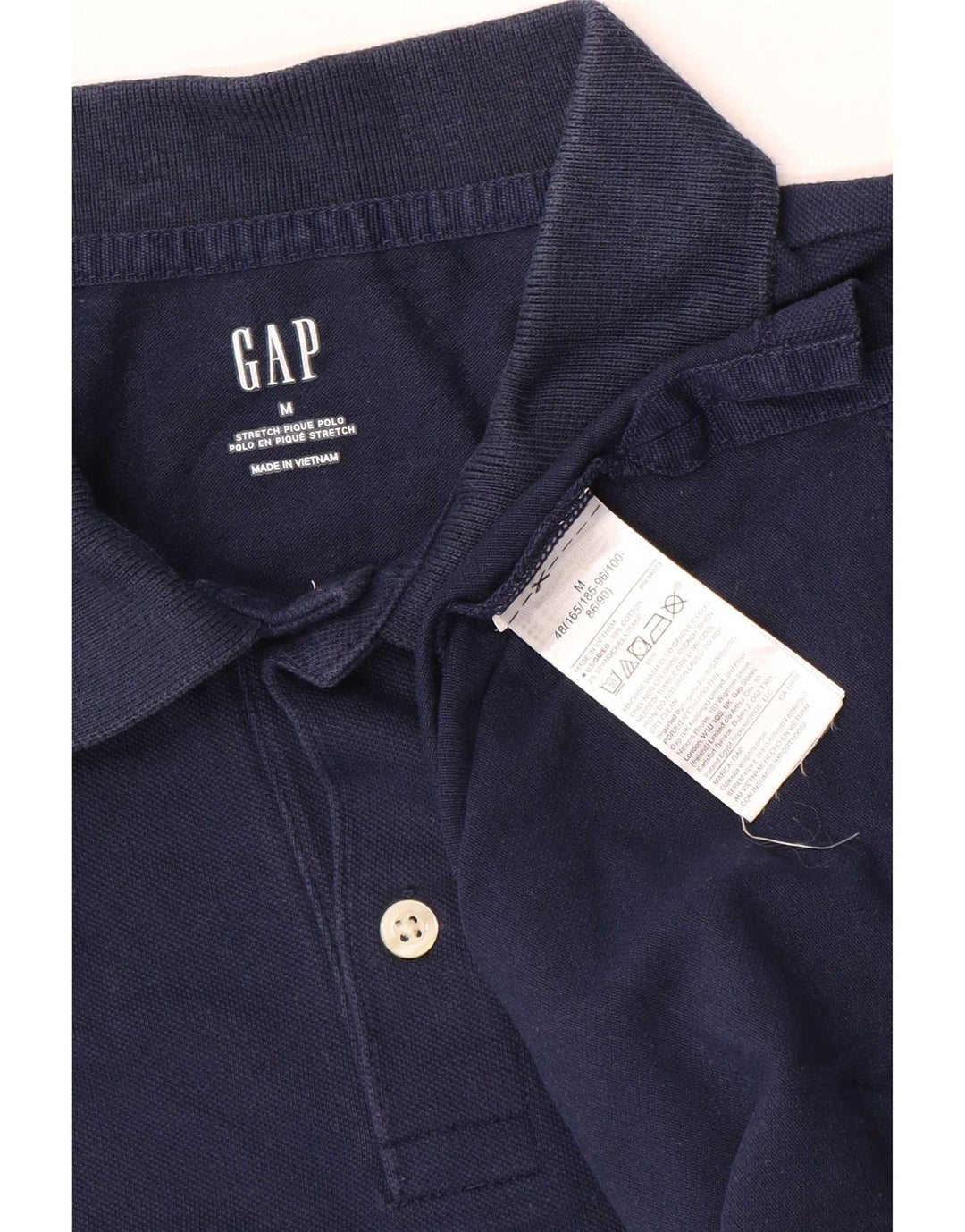 Ανδρικό πουκάμισο πόλο Gap, Βαμβακερό μεσαίο Navy Blue