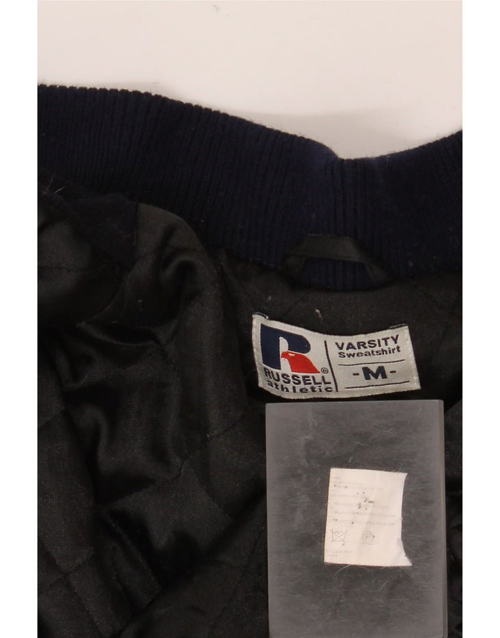 Russell Athletic Mens Varsity Jacket UK 38 Medium Navy Blue College