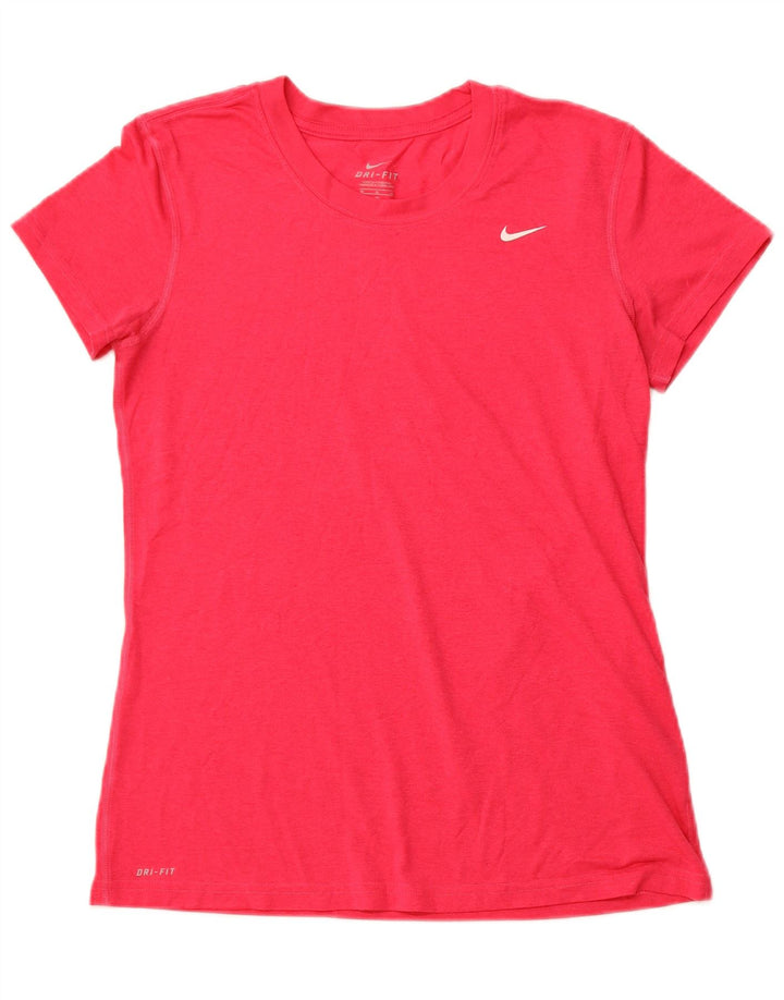 Γυναικείο μπλουζάκι NIKE Dri Fit Top UK 12 Medium Pink Polyester