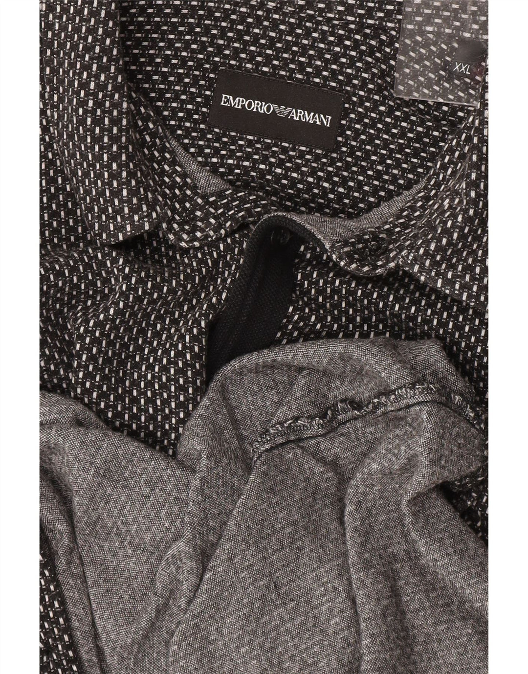 EMPORIO ARMANI Ανδρικό πουκάμισο 2XL Μαύρο με στίγματα