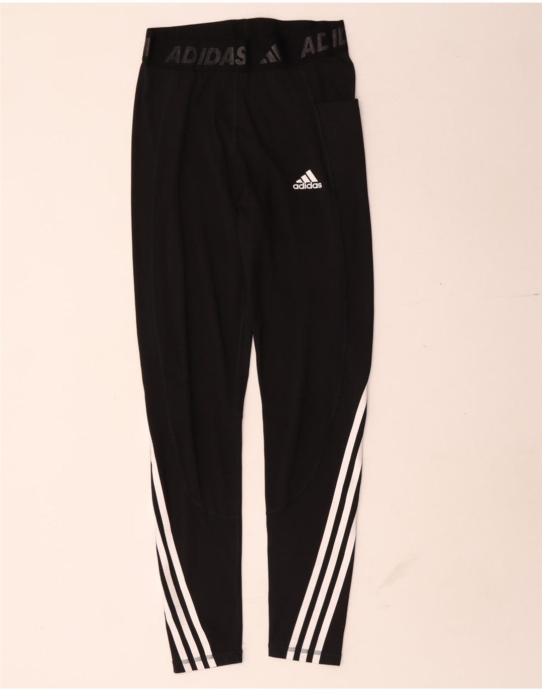 Adidas Γυναικεία γραφικά κολάν UK 8 Small Black Polyester