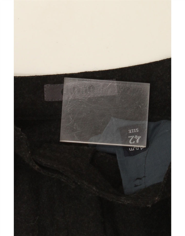 VINTAGE Γυναικεία Φούστα A-Line IT 42 Medium W26 Μαύρη Μάλλινη